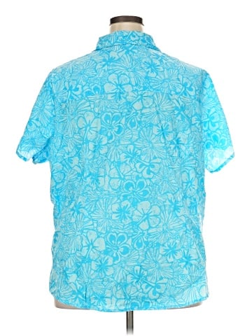 Basic Editions Short Sleeve Button-Down Shirt (view 2)