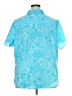 Basic Editions Blue Short Sleeve Button-Down Shirt Size 3X - photo 2