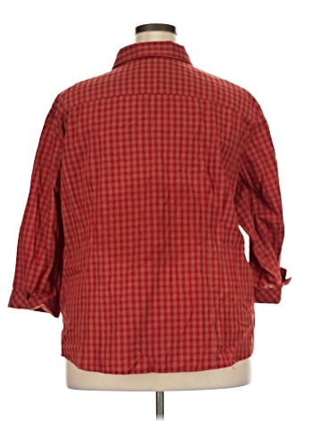 Basic Editions 3/4 Sleeve Button-Down Shirt (view 2)