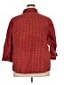 Basic Editions Houndstooth Red 3/4 Sleeve Button-Down Shirt Size 26W - photo 2