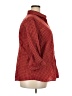 Basic Editions Houndstooth Red 3/4 Sleeve Button-Down Shirt Size 26W - photo 4