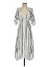 Lulus 100% Rayon Stripes Silver Casual Dress Size XS - photo 1