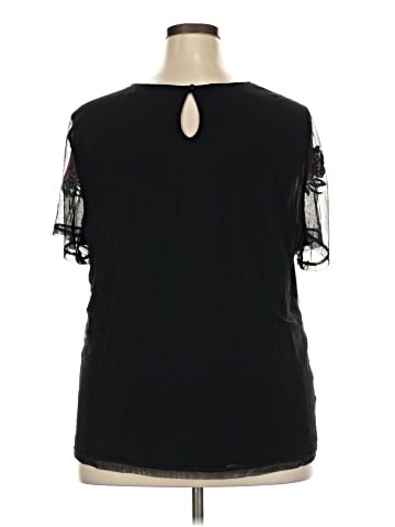 INC International Concepts Short Sleeve Blouse (view 2)
