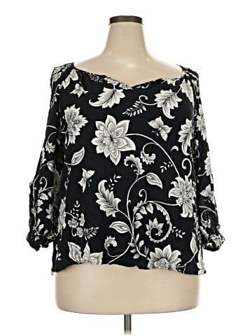Cato 3/4 Sleeve Blouse (view 1)