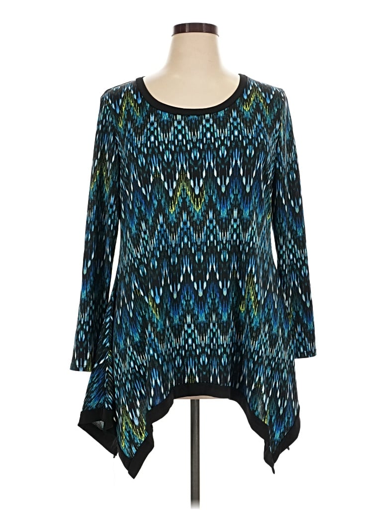 Pre-owned Sunny Leigh 3/4 Sleeve T-shirt In Teal