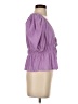 MNG Purple 3/4 Sleeve Blouse Size S - photo 4
