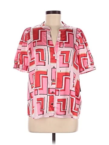 Karl Lagerfeld Paris Short Sleeve Blouse (view 1)