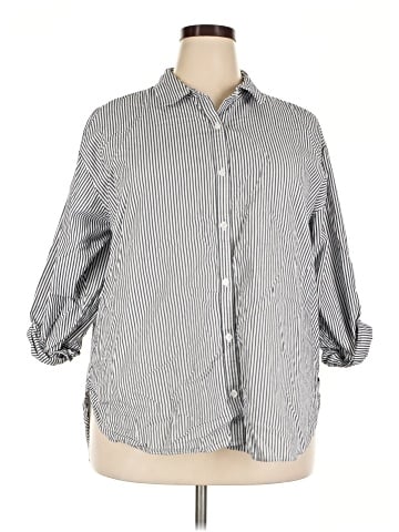 Gloria Vanderbilt 3/4 Sleeve Button-Down Shirt (view 1)