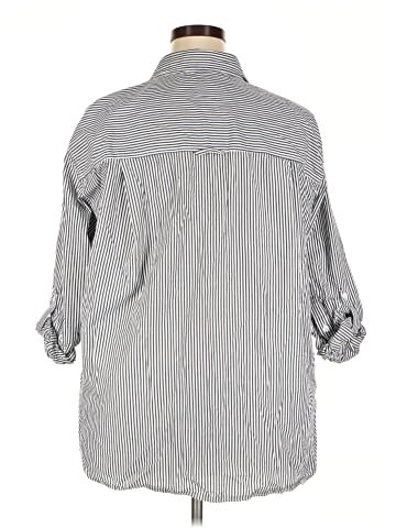 Gloria Vanderbilt 3/4 Sleeve Button-Down Shirt (view 2)