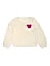 Btween Hearts Ivory Sweatshirt Size 7 - photo 1
