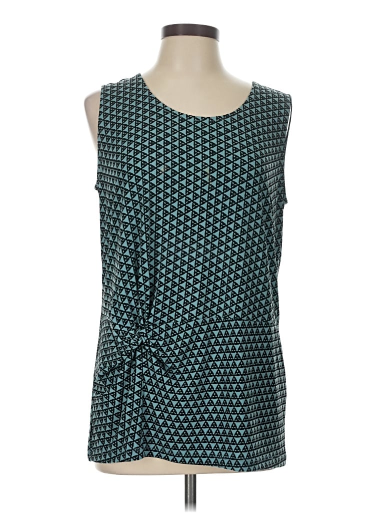 Pre-owned Christopher & Banks Sleeveless Top Teal Square Neckline Tops