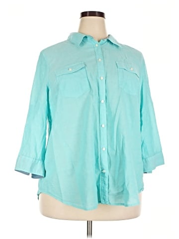 St. John's Bay 3/4 Sleeve Button-Down Shirt (view 1)