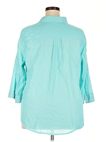 St. John's Bay 3/4 Sleeve Button-Down Shirt (view 2)