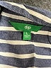dip 100% Cotton Stripes Blue Short Sleeve Blouse Size L - photo 7