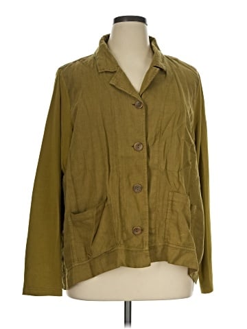 Flax 3/4 Sleeve Button Down Shirt