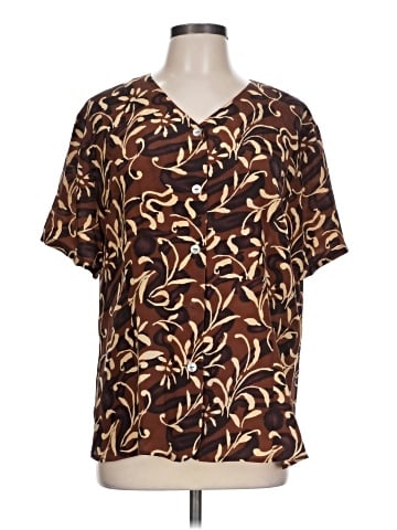 Jennifer Moore Short Sleeve Silk Top (view 1)