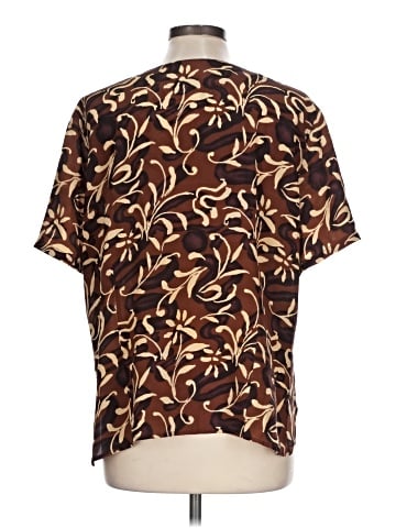 Jennifer Moore Short Sleeve Silk Top (view 2)
