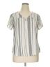Tempted Hearts Ivory Short Sleeve Blouse Size 1X - photo 1