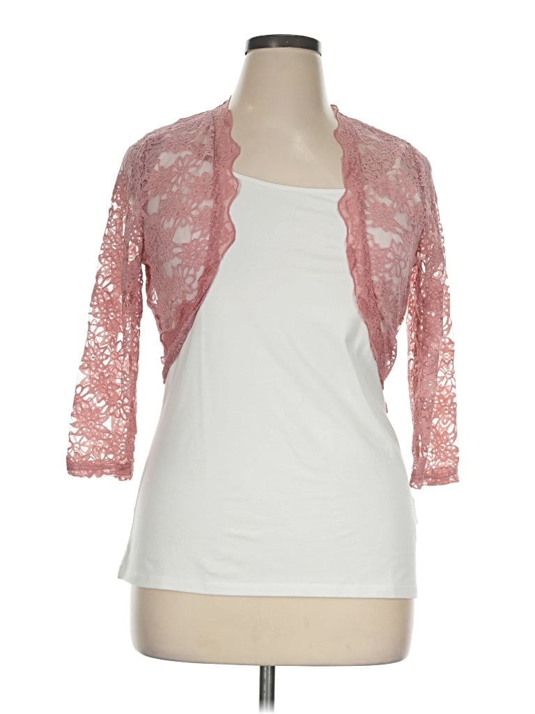 Pre-owned Shein Shrug In Pink