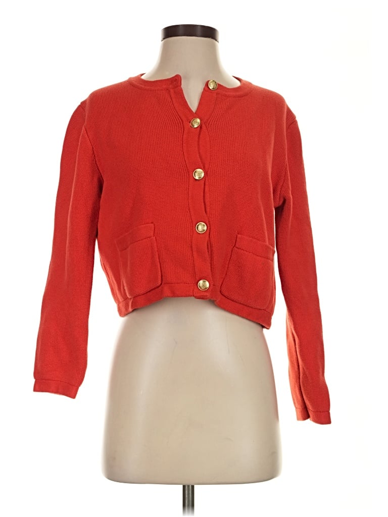 Pre-owned Jcrew Cardigan Sweater In Red