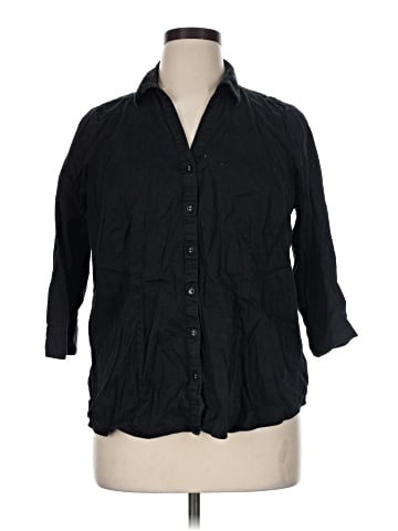 212 Collection 3/4 Sleeve Button-Down Shirt (view 1)