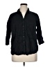 212 Collection Black 3/4 Sleeve Button-Down Shirt Size 1X - photo 1