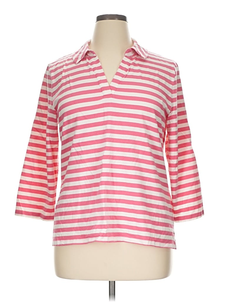 Pre-owned Talbots Outlet 3/4 Sleeve T-shirt In Pink