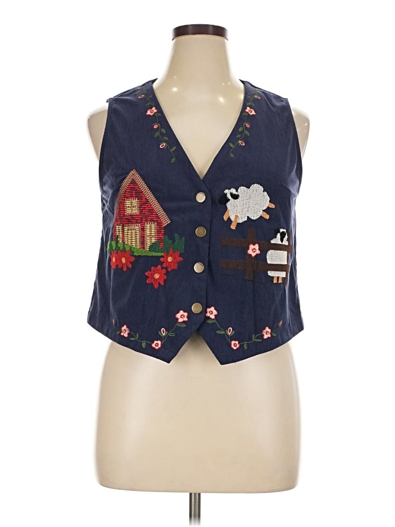Pre-owned Cider Sweater Vest In Blue