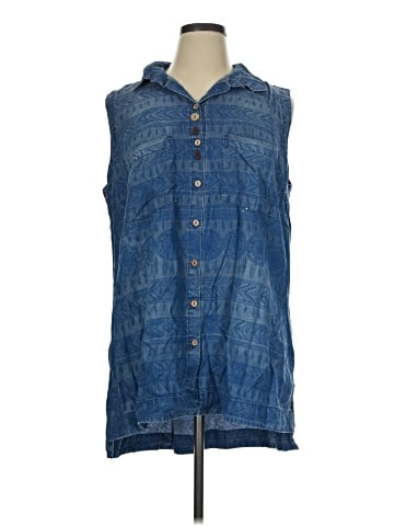 Ali Miles Sleeveless Button-Down Shirt (view 1)