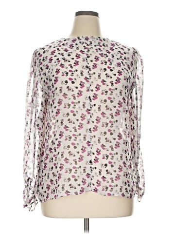 Eva Mendes by New York & Company Long Sleeve Blouse (view 1)