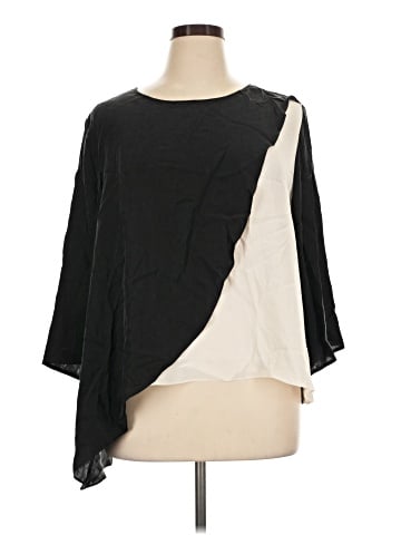 Neiman Marcus 3/4 Sleeve Silk Top (view 1)