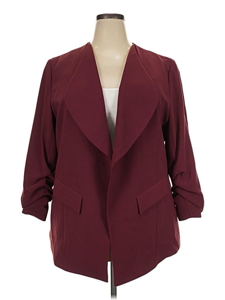 Pre-owned Sejour Blazer Jacket In Burgundy