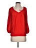 Diane von Furstenberg 100% Polyester Red 3/4 Sleeve Blouse Size 2 - photo 1