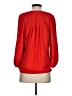 Diane von Furstenberg 100% Polyester Red 3/4 Sleeve Blouse Size 2 - photo 2