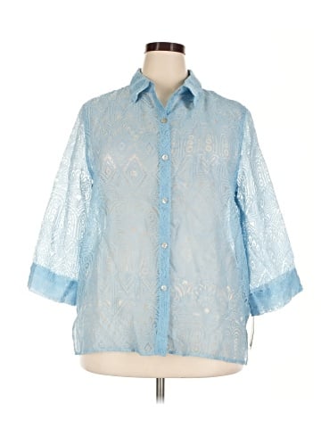 Alfred Dunner 3/4 Sleeve Button-Down Shirt (view 1)