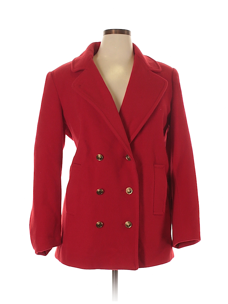 Mackintosh New England 100% Wool Solid Red Wool Coat Size 16 - 75% off ...