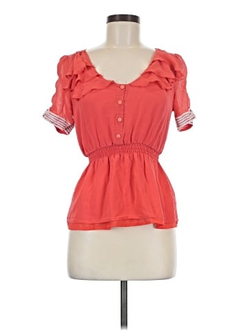 Odille Short Sleeve Silk Top (view 1)