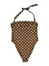 Tularosa Polka Dots Brown One Piece Swimsuit Size L - photo 2