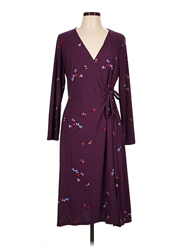 Pre-owned Chaps Cocktail Dress In Burgundy