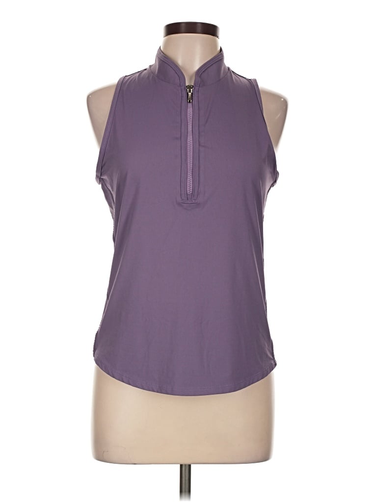 Pre-owned Greyson Sleeveless Blouse In Purple