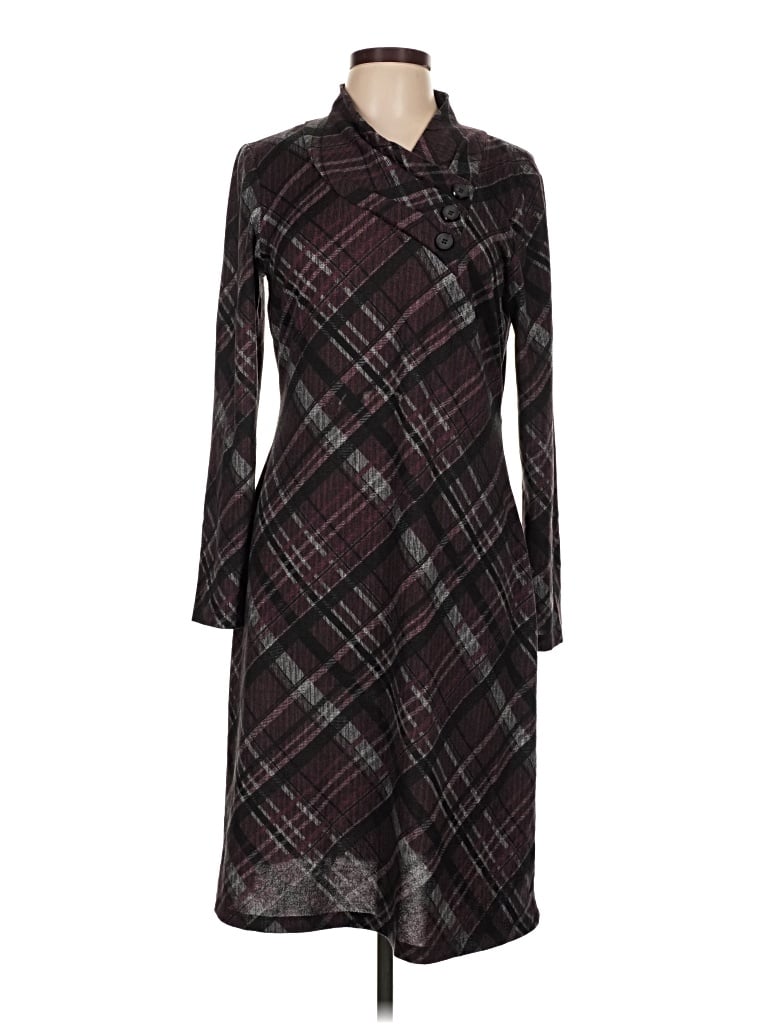 Pre-owned Connected Apparel Casual Dress In Burgundy