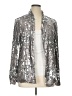Dolce Cabo 100% Polyester Metallic Silver Jacket Size XL - photo 1