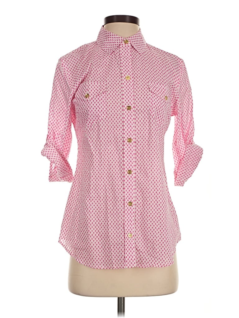 Pre-owned C. Wonder 3/4 Sleeve Button Down Shirt In Pink