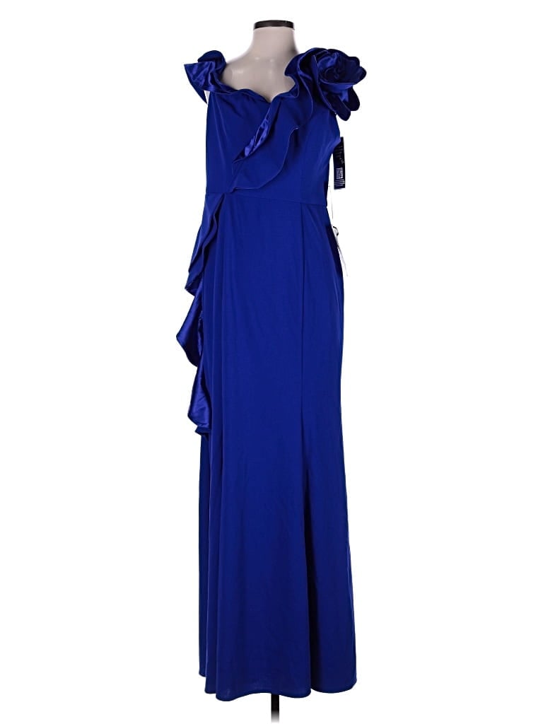 Pre-owned White Tie By Shani Cocktail Dress In Blue