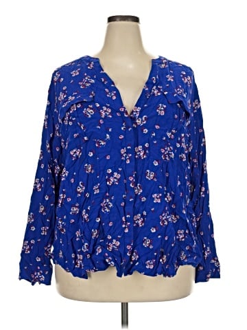 a.n.a. A New Approach Long Sleeve Blouse (view 1)