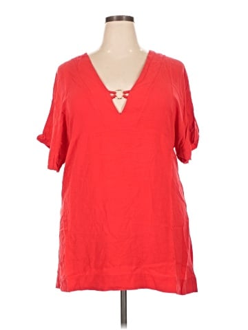 Swim by Cacique Short Sleeve Blouse (view 1)