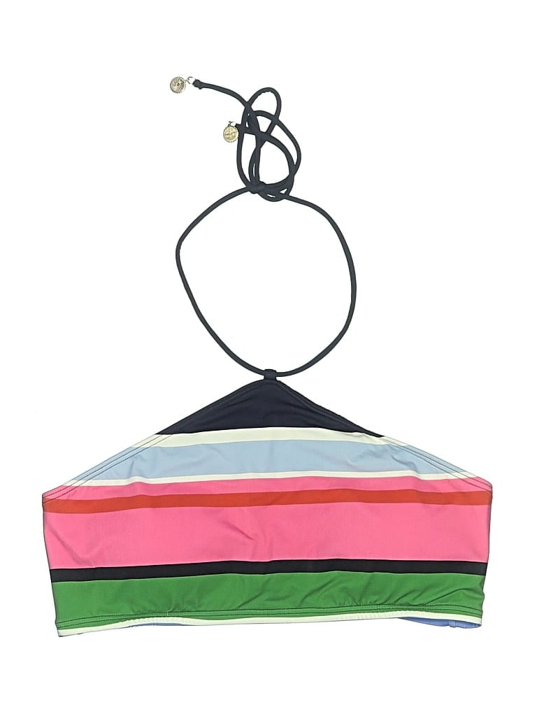 Pre-owned Kate Spade New York Swimsuit Top Pink Color Block Pattern Swimwear