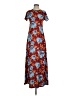 Lularoe Tropical Blue Burgundy Casual Dress Size XXS - photo 1