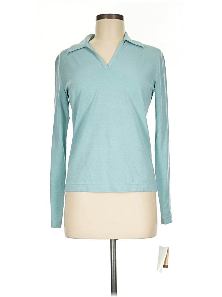 Doncaster Collection Long Sleeve Polo Shirt In Teal