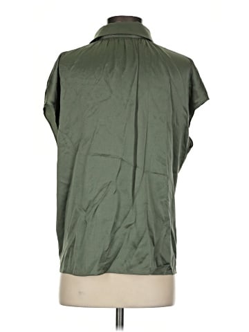 Vince. Short Sleeve Silk Top (view 2)